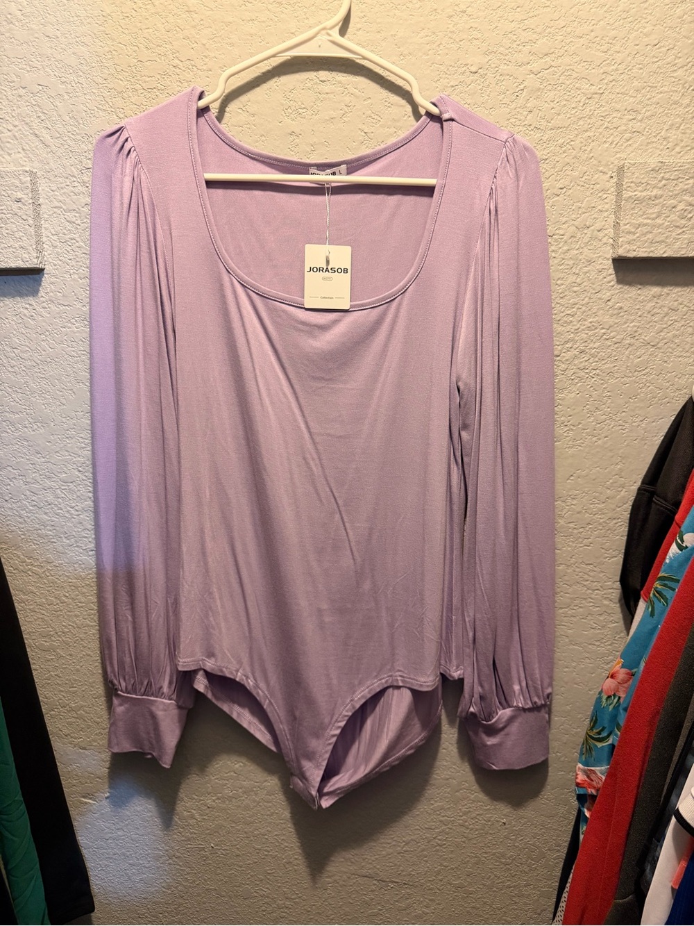 NWT Lavender Long-Sleeve Bodysuit Top